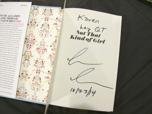 Lena Dunham Not That Kind of Girl Signed